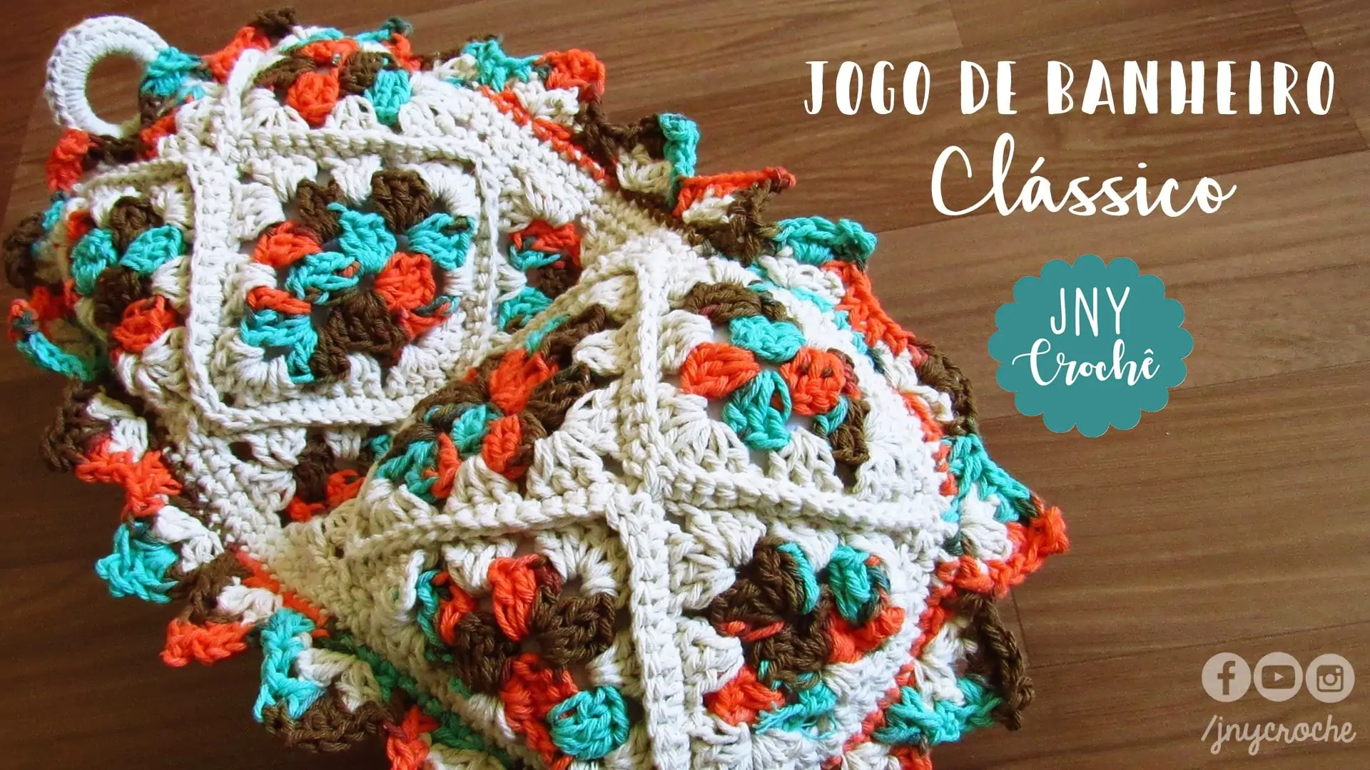 Jogo de banheiro de crochê Clássico | Porta papel higiênico | CLUB