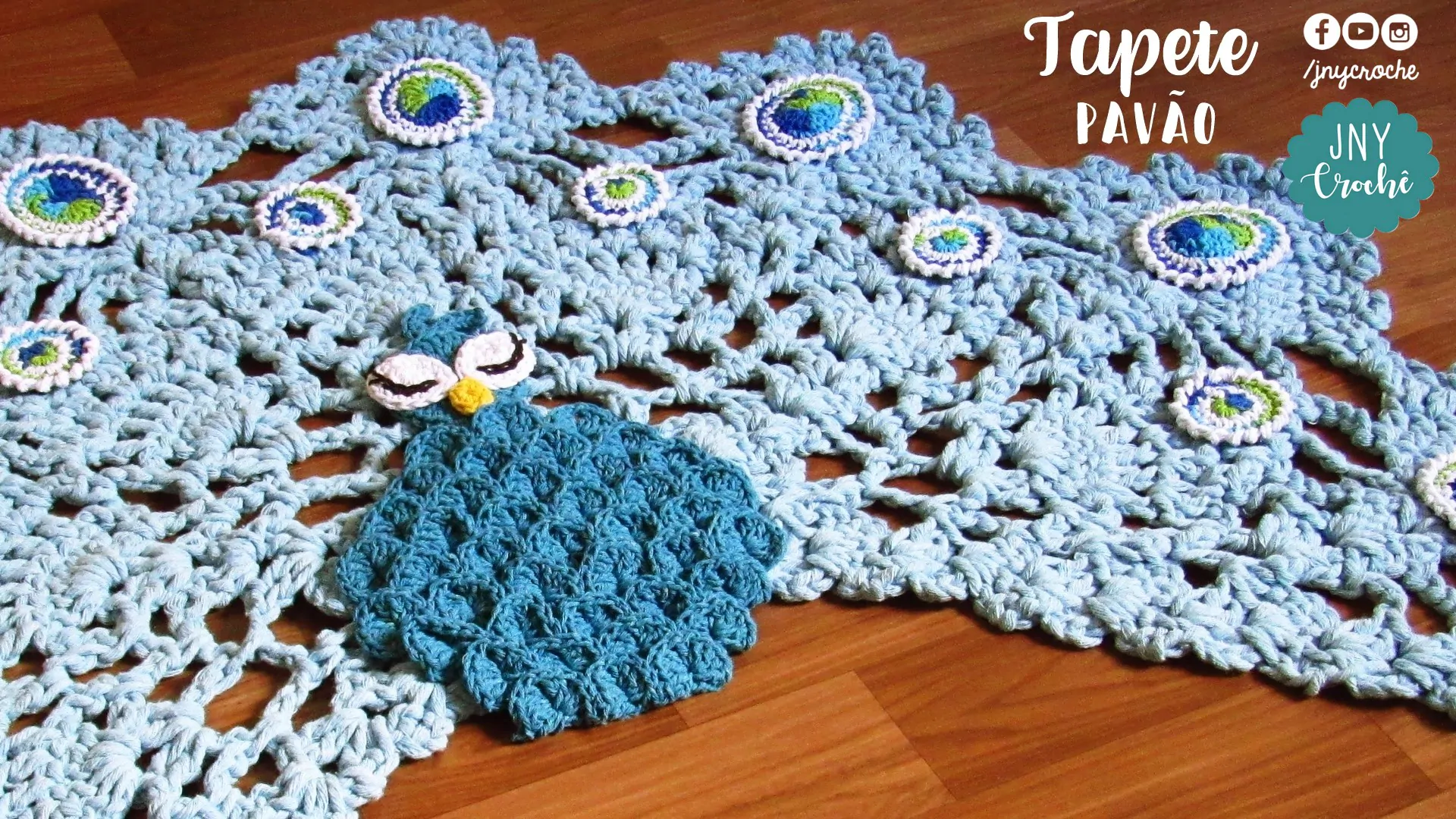 Tapete de crochê Pavão | Aula 2 | CLUB