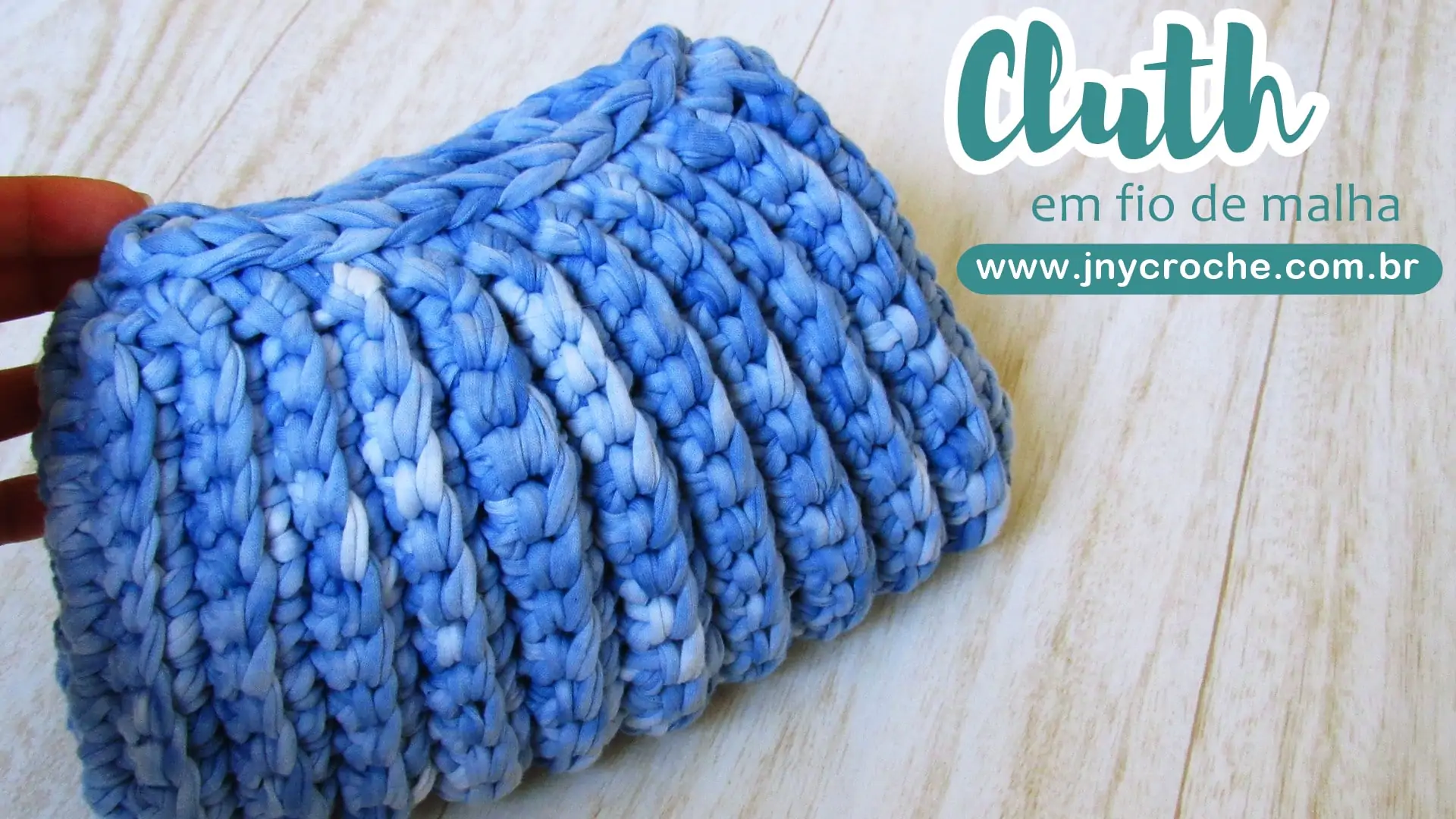 Bolsa Cluth de crochê em fio de malha | CLUB