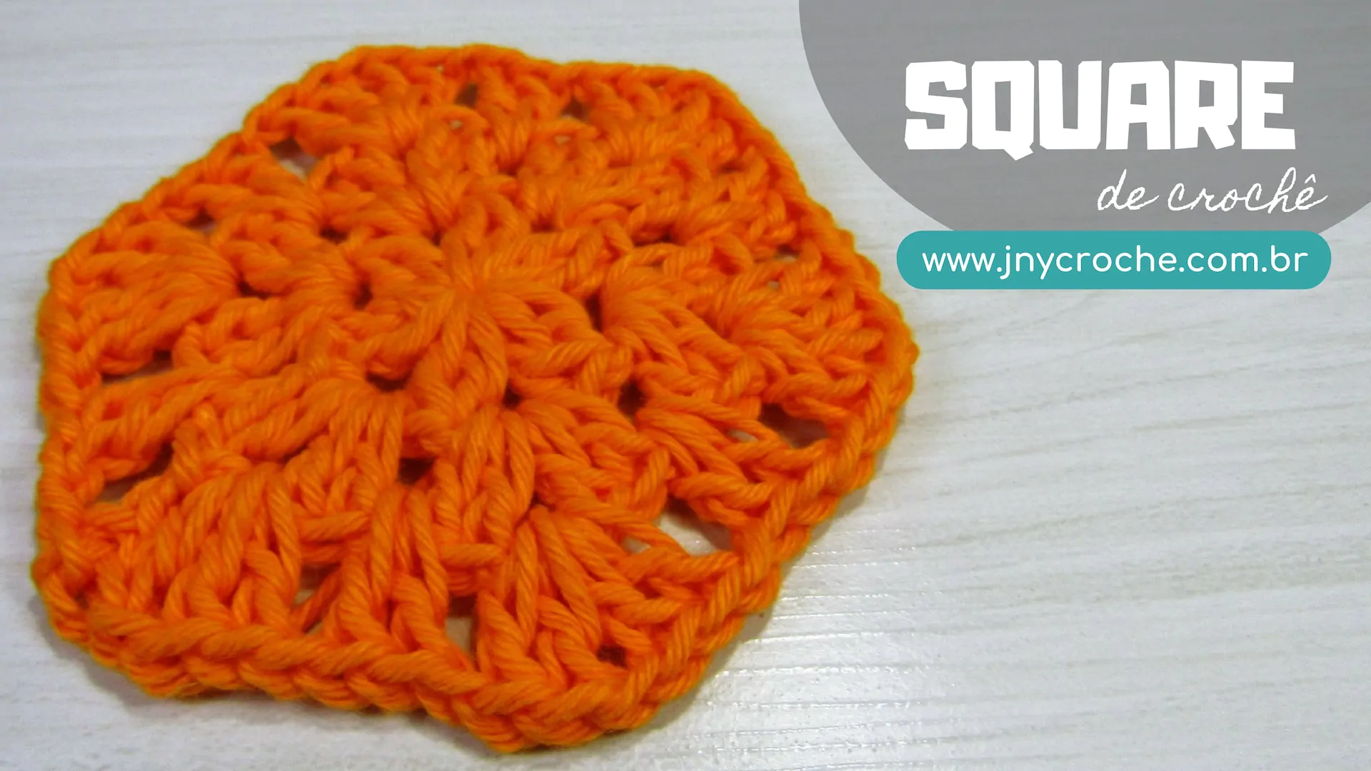 Square de crochê simples para tapete