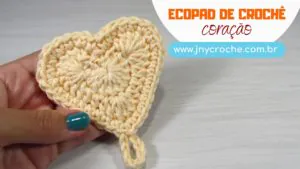 ecopad de croche coração