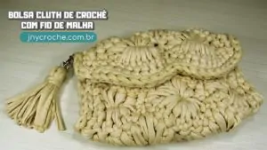 bolsa de croche CLUTH com fio de malha