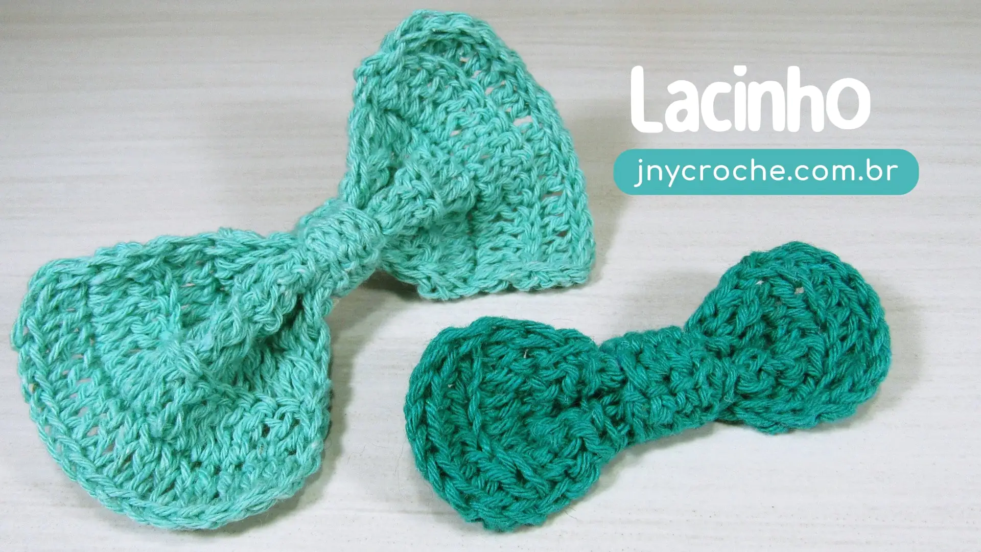 Laço de crochê para aplicação simples e fácil