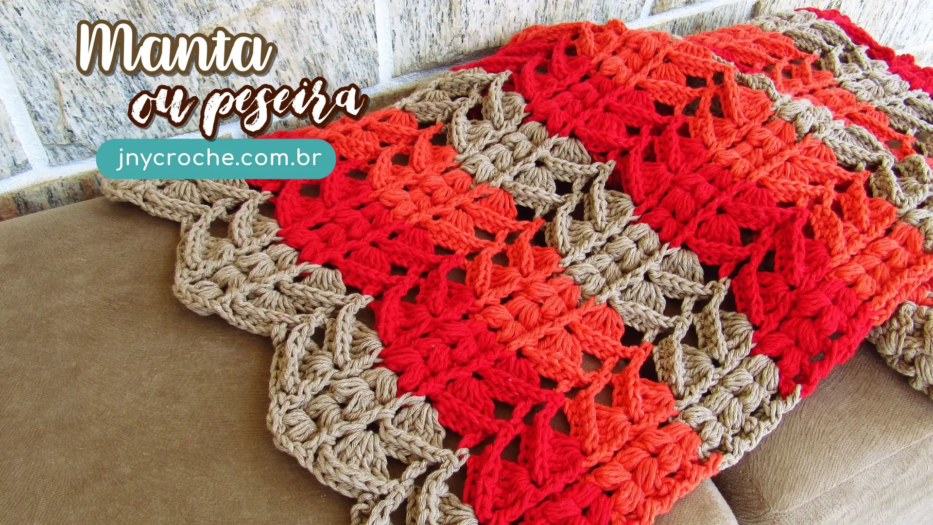 Peseira/manta de crochê | CLUB