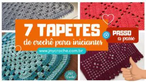 7 tapetes de crochê