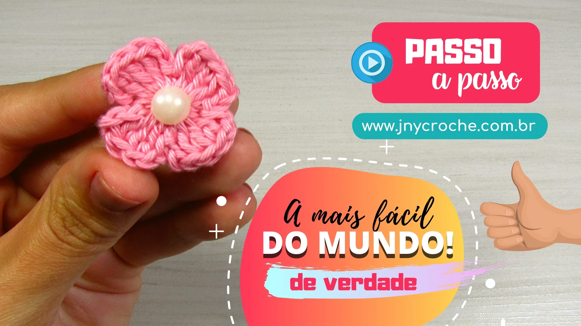 Flor de crochê mais fácil do mundo