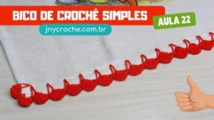 Bico de crochê simples e fácil - aula 22