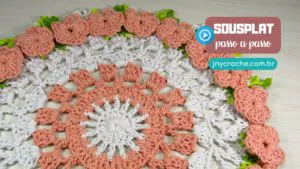 Sousplat de crochê Mil Flores