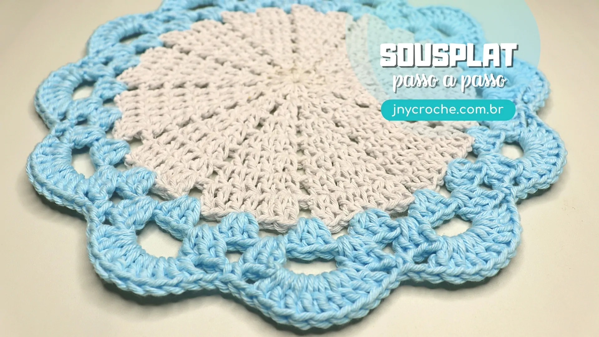 Sousplat de crochê Sonho azul | CLUB