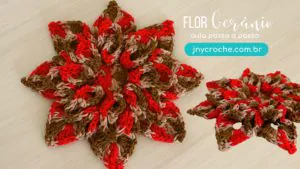 Flor de crochê Gerânio