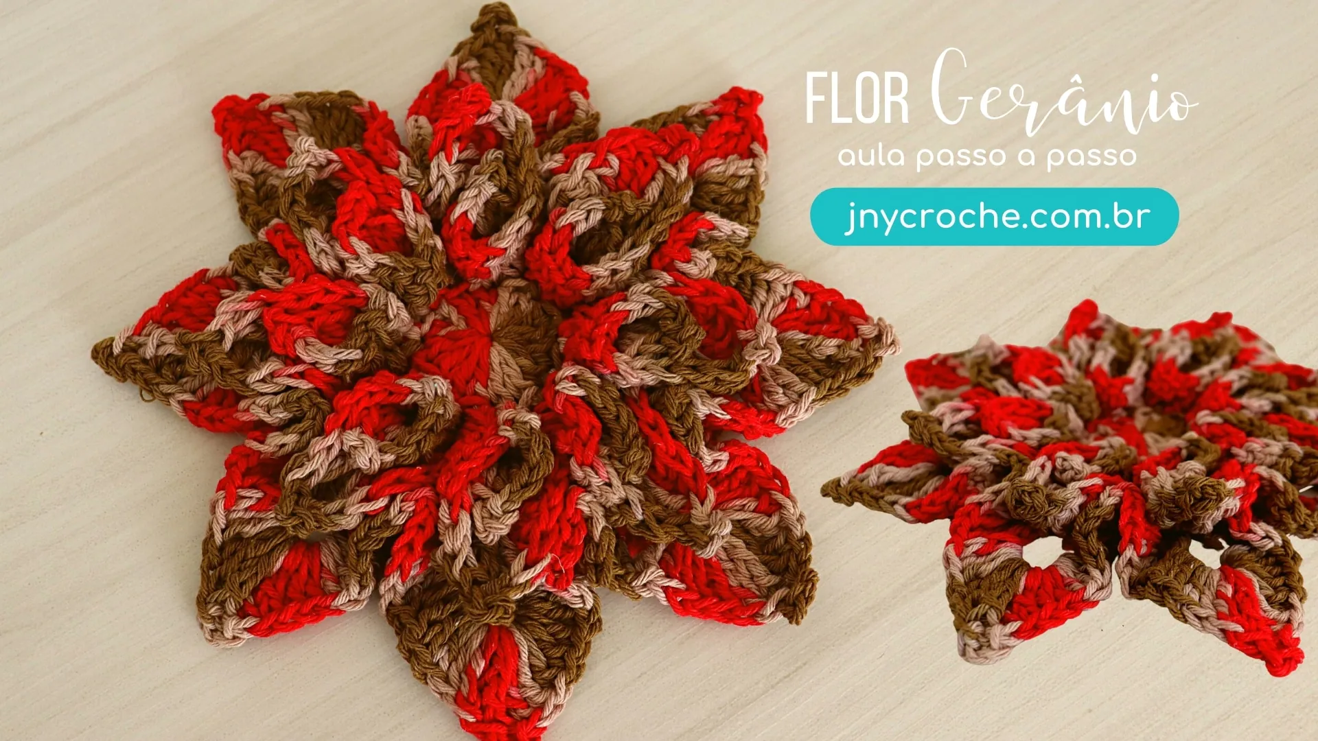 Flor de crochê Gerânio | CLUB