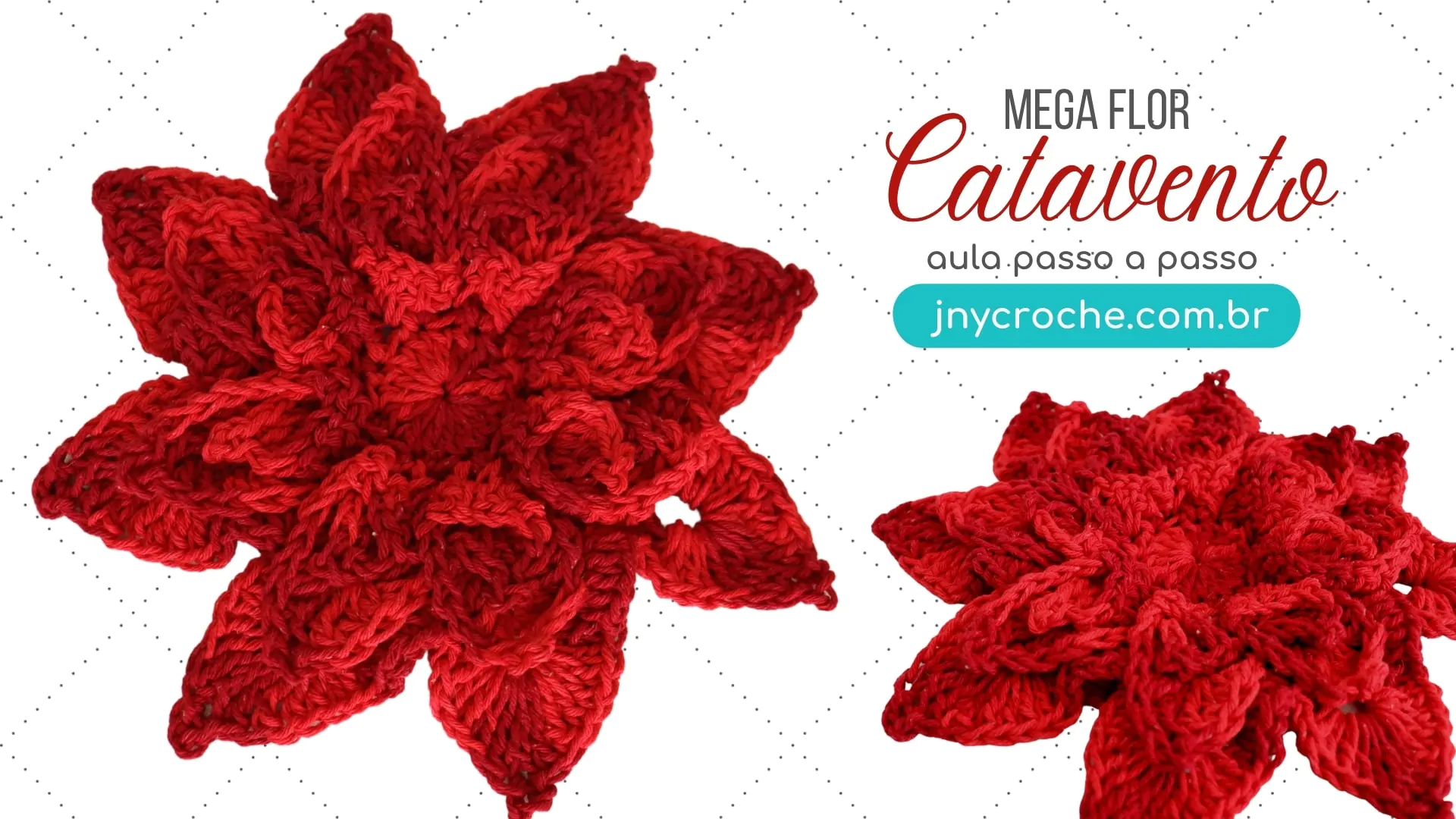 Mega Flor de crochê Catavento | CLUB