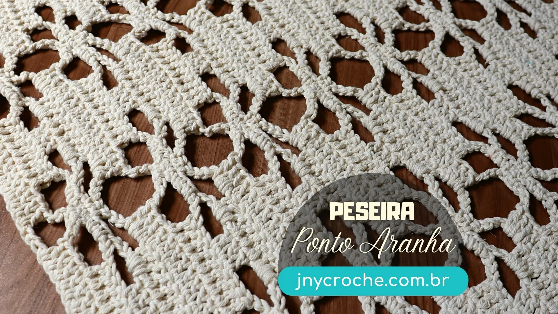 Peseira de crochê ponto aranha | CLUB