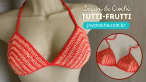 Biquini de crochê Tutti-frutti