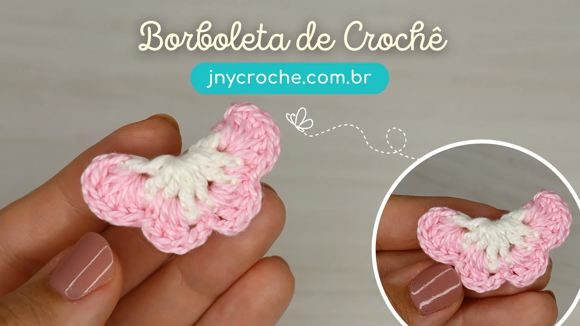 Mini borboleta de crochê