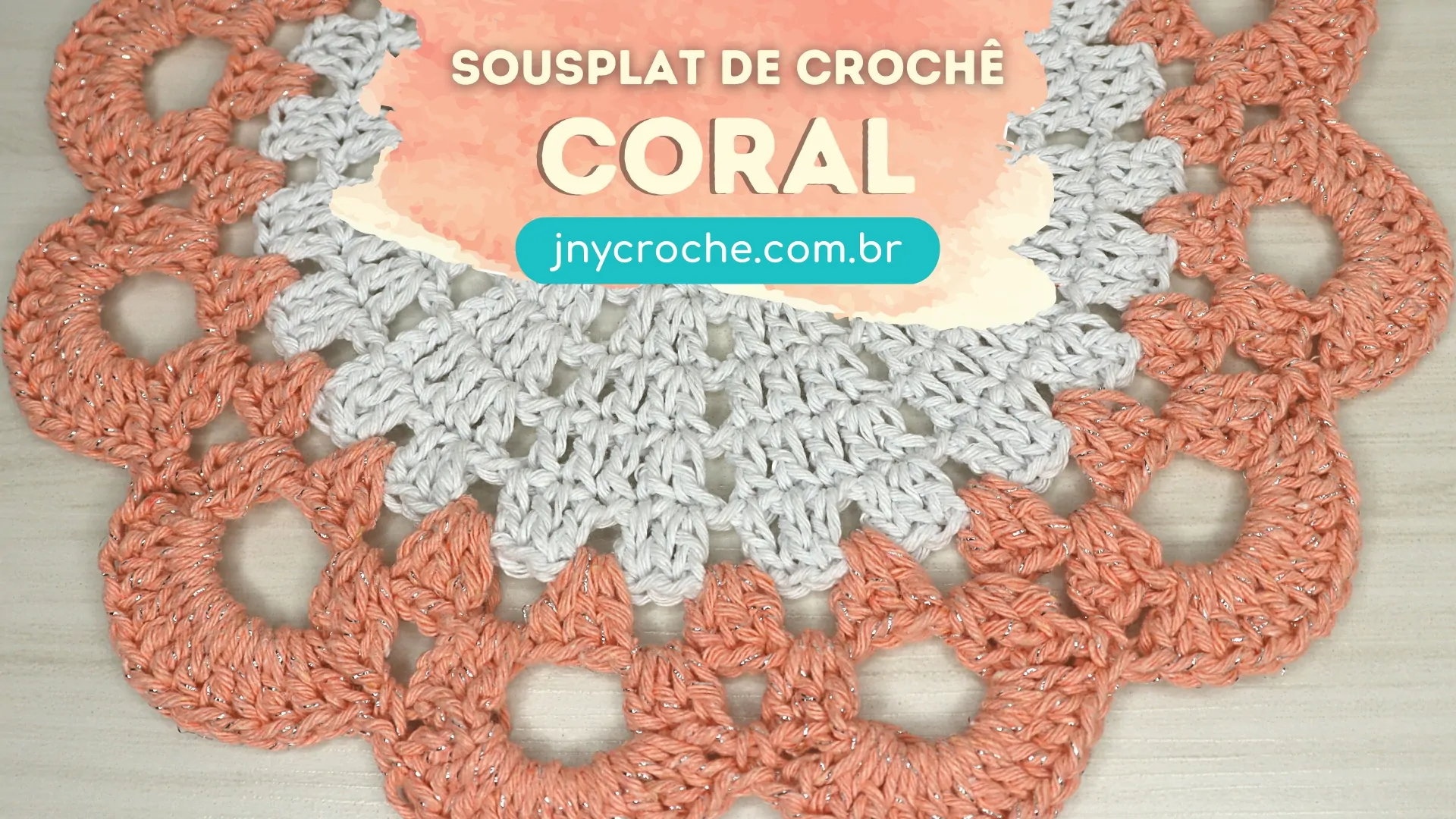 Sousplat de crochê Coral | CLUB