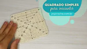 Quadrado de crochê simples para iniciantes