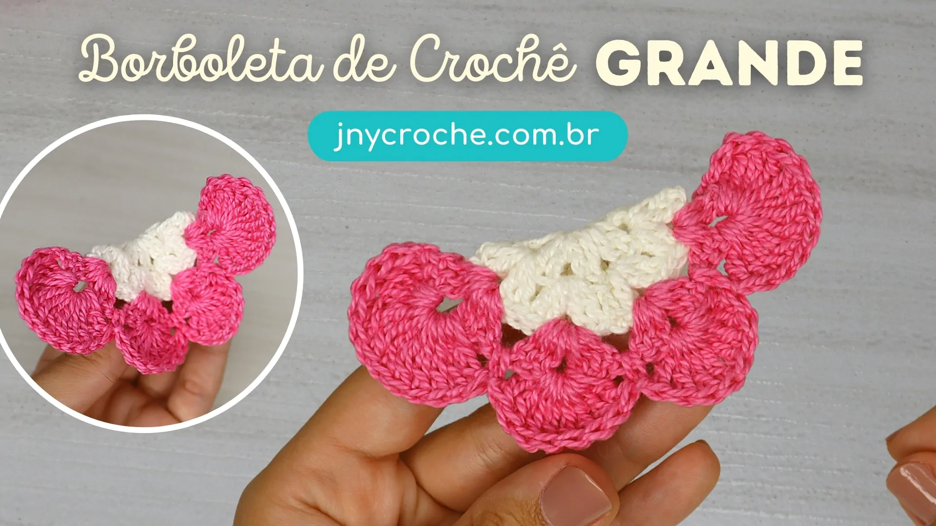Borboleta de crochê gigante para aplicação