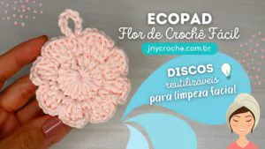 Ecopad de crochê flor super fácil