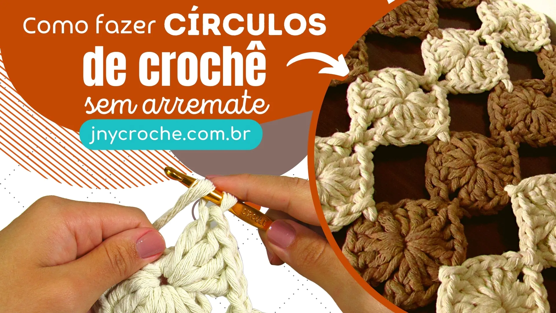 Como fazer círculos de crochê sem arremate