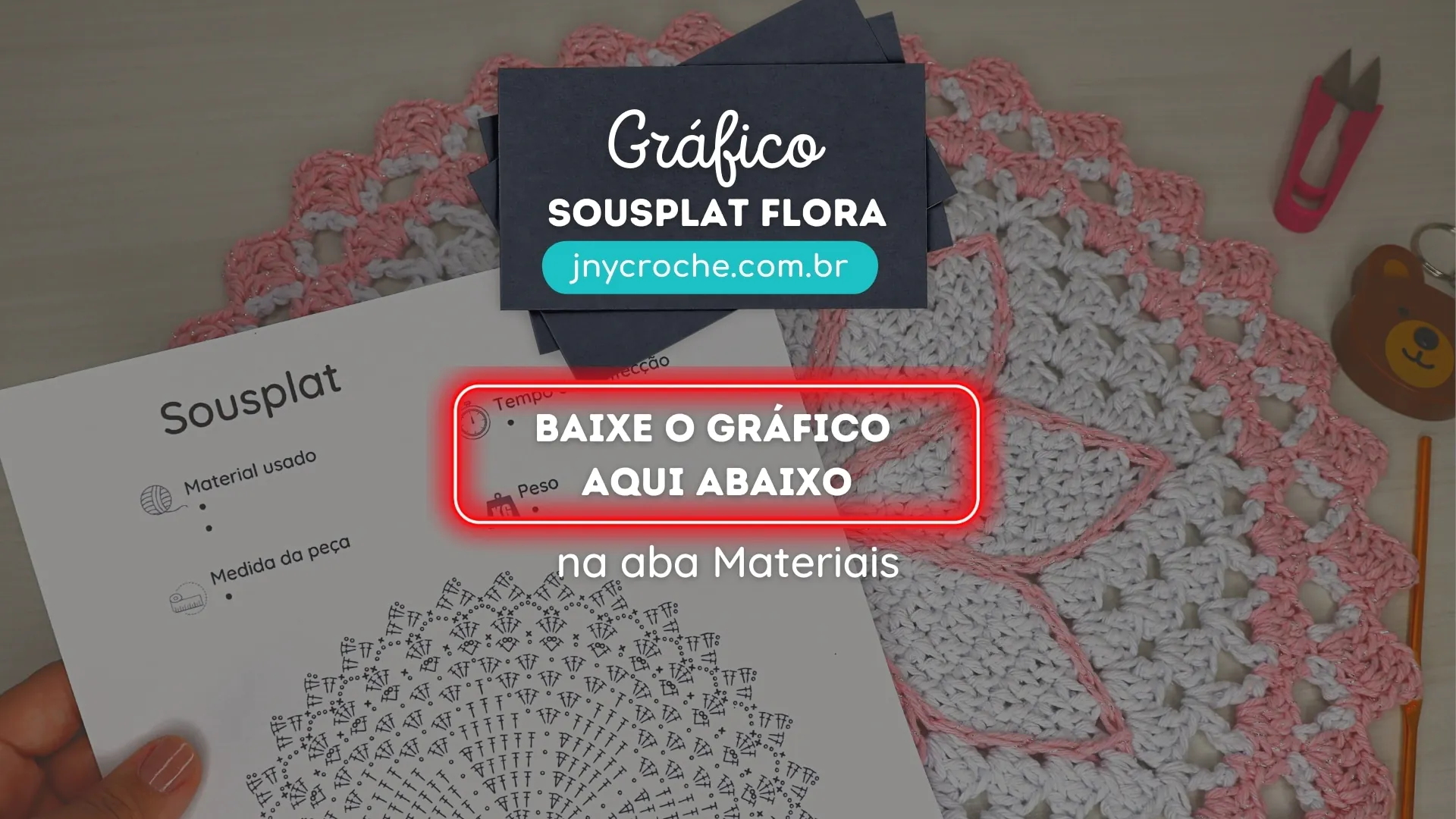 Gráfico sousplat de crochê Flora | CLUB