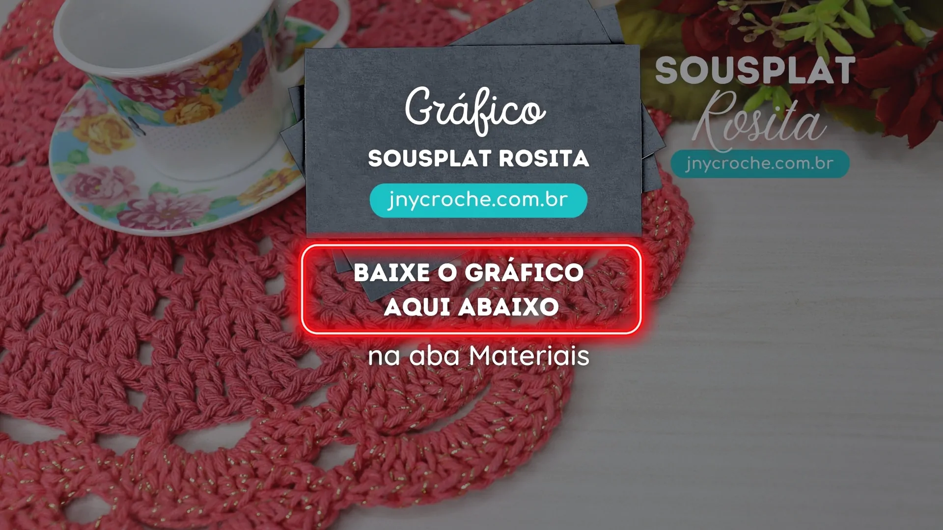 Gráfico do sousplat de crochê Rosita | CLUB