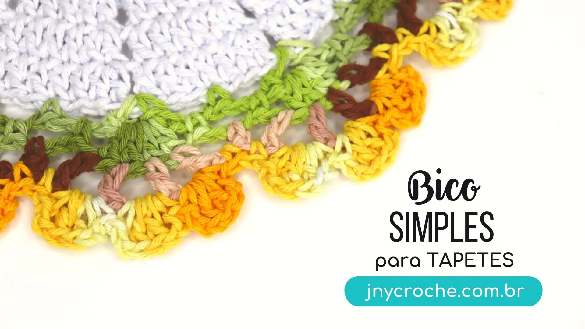 Bico de crochê simples para tapete | Florada | CLUB