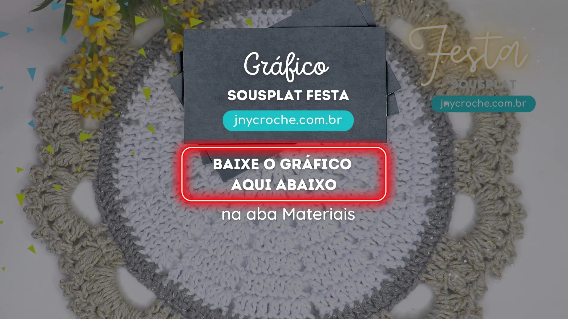 Gráfico do sousplat de crochê Festa | CLUB