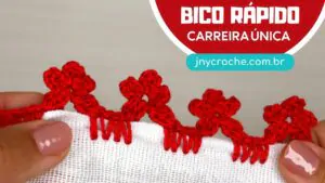 Bico flor vermelha carreira única - Aula 39