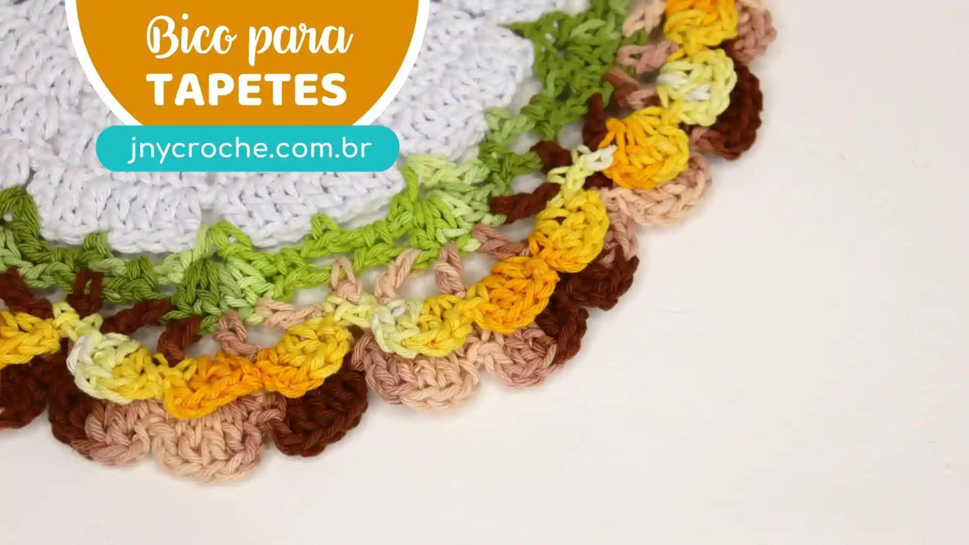 Bico de crochê para tapete | Florada Girassol | CLUB