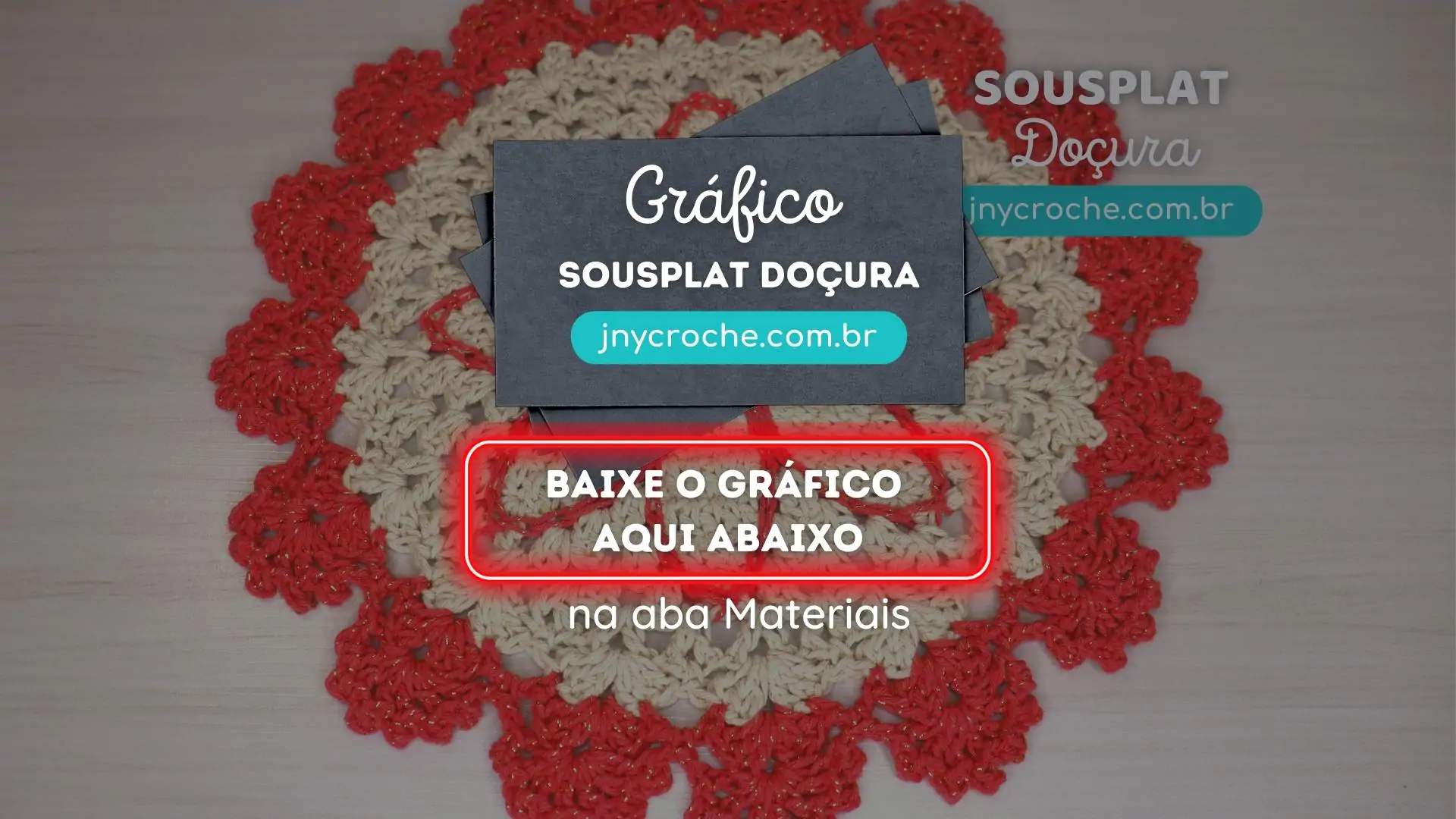 Gráfico do sousplat de crochê Doçura | CLUB