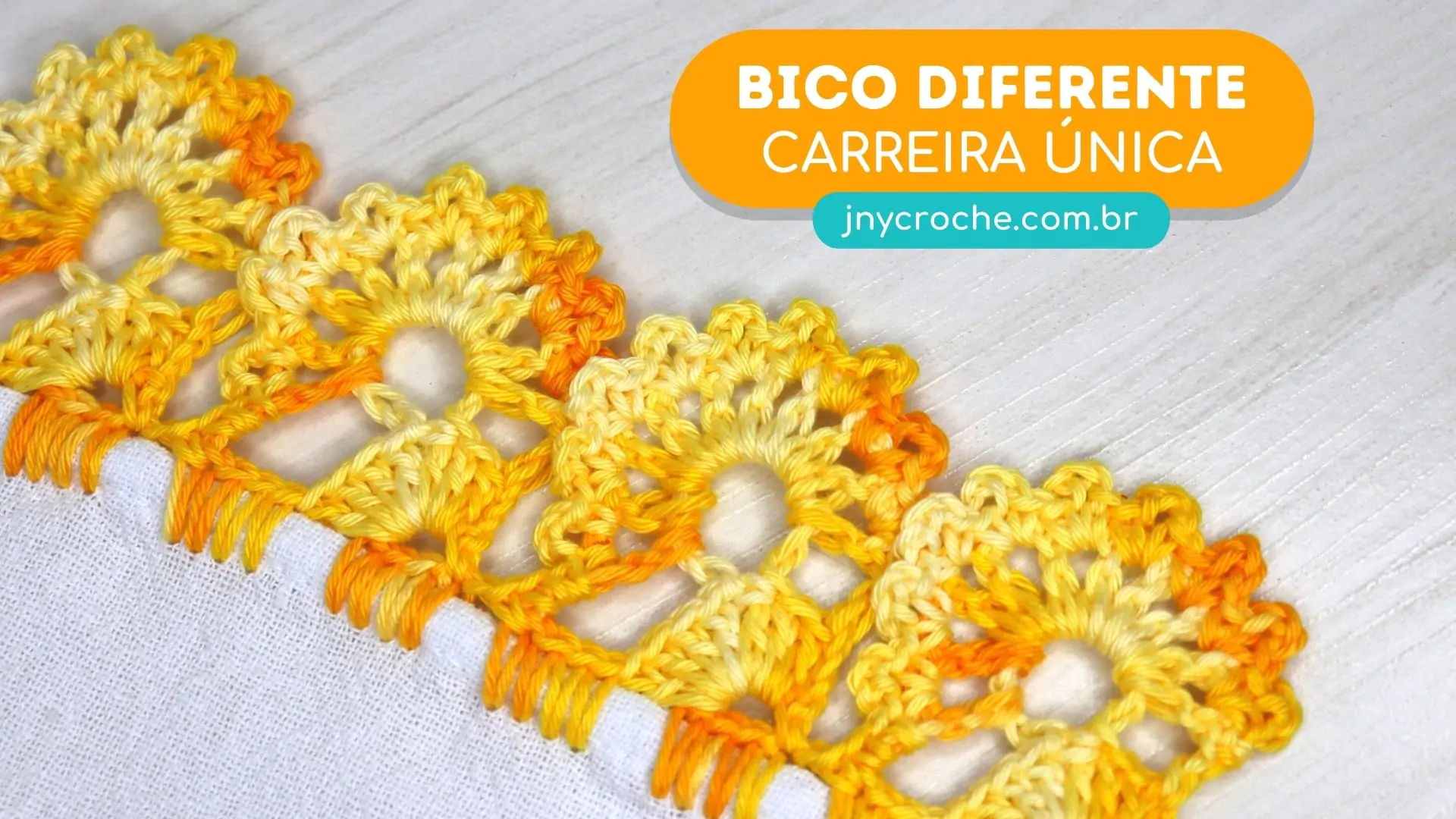 Bico de crochê diferente para pano de prato bonito e prático | Aula 2