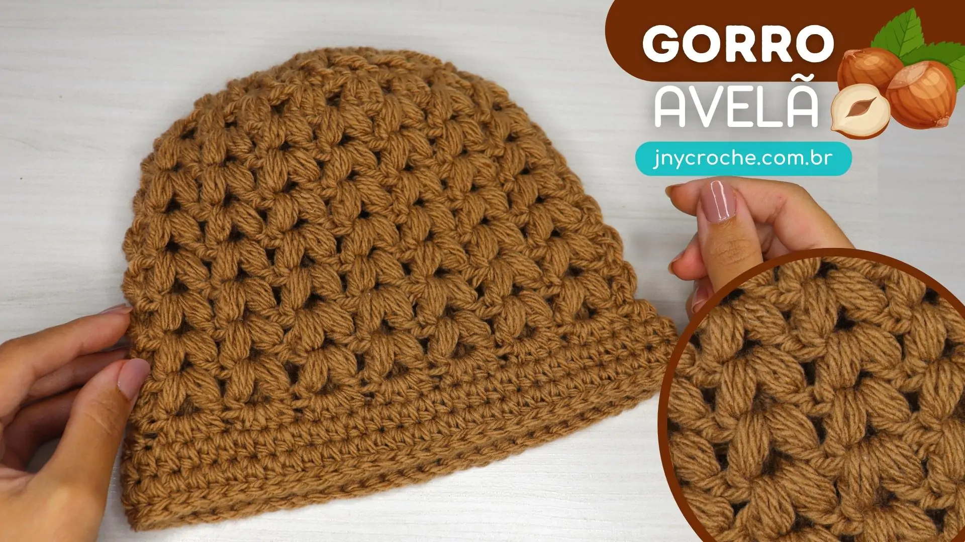 Gorro de crochê Avelã | CLUB