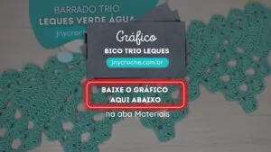 Gráfico Bico de crochê Trio Leque