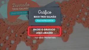 Gráfico Bico de crochê Trio Salmão Conchas