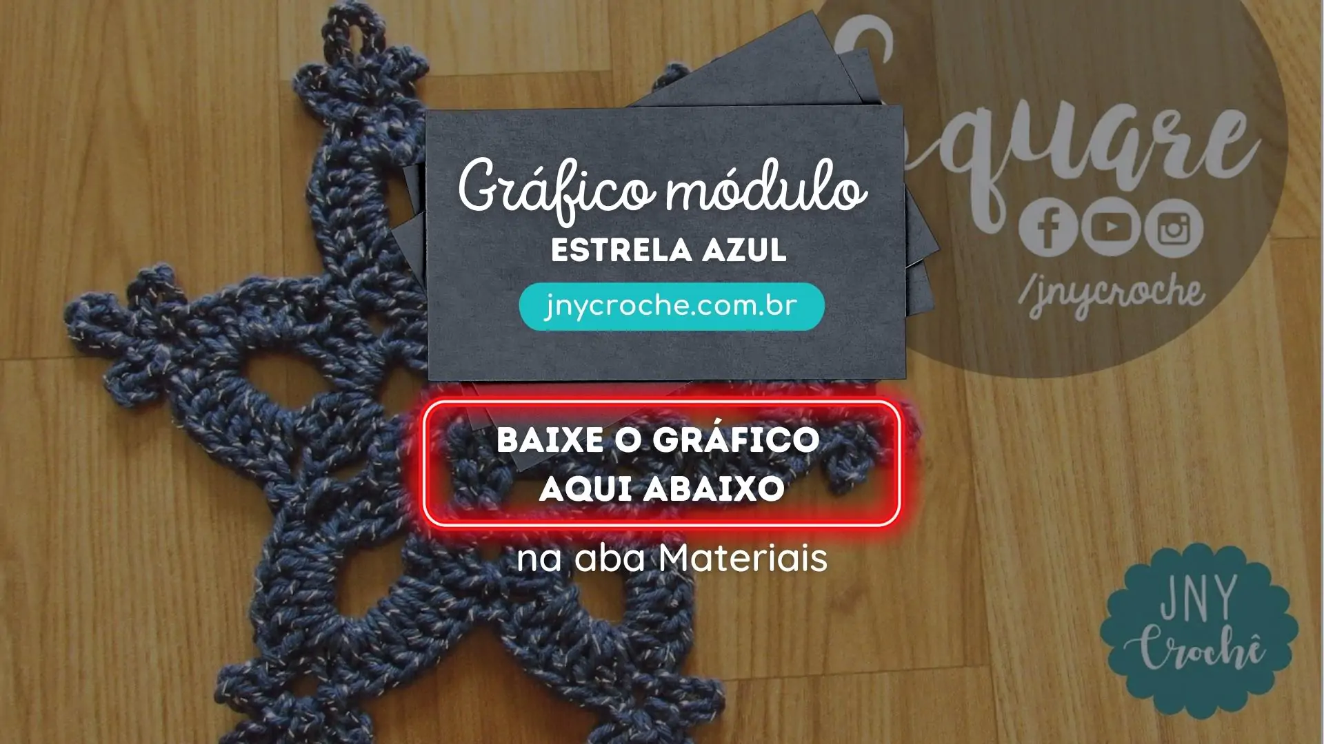 Gráfico módulo de crochê estrela azul | CLUB