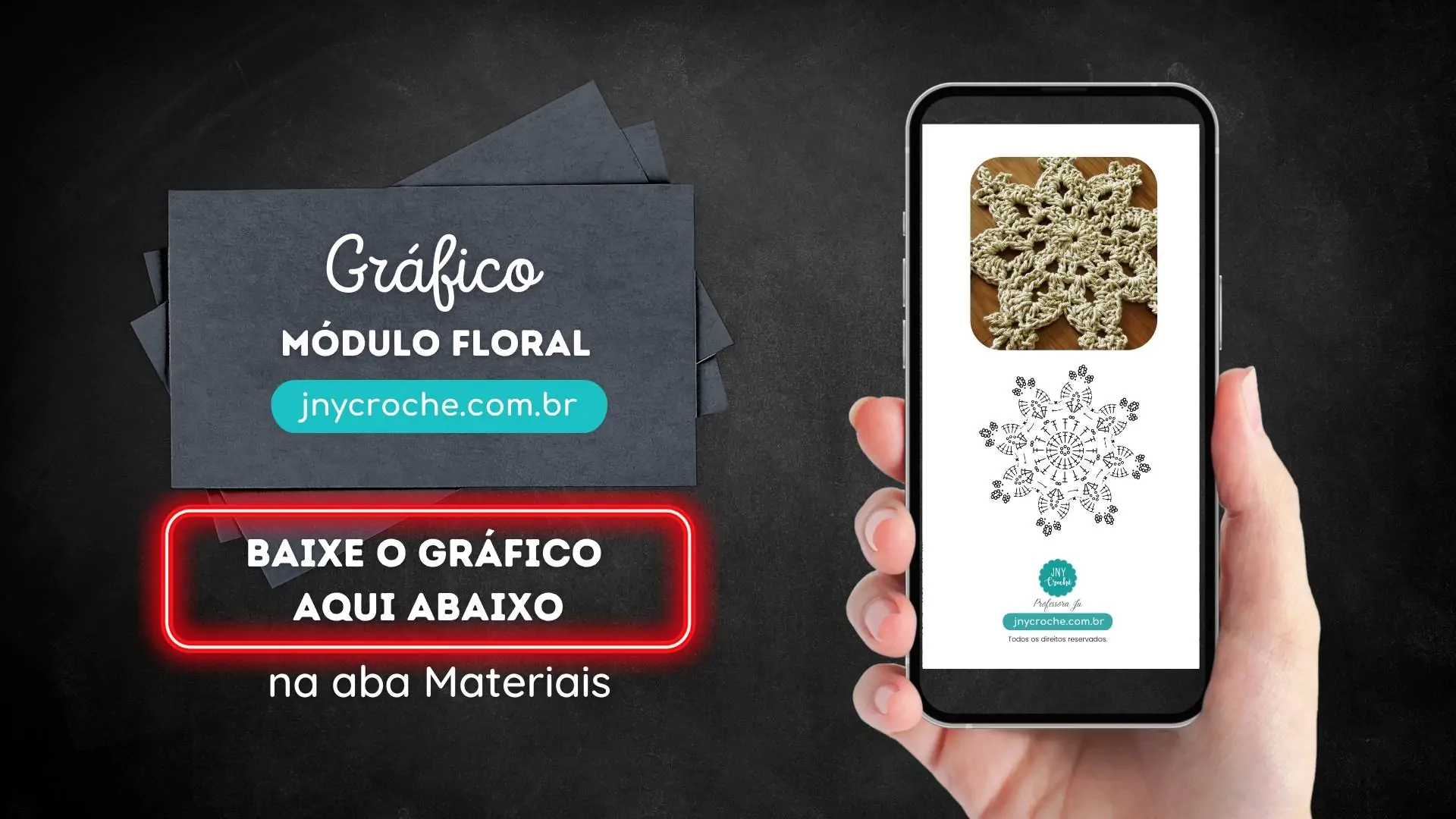 Gráfico módulo de crochê Floral | CLUB