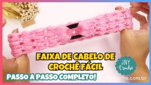 faixa de cabelo de crochê passo a passo, faixa de cabelo de croche, faixa de cabelo de croche com elástico, faixa de cabelo em crochê rápido e fácil, faixa de crochê para cabelo passo a passo, tiara de crochê para cabelo passo a passo, pontos de crochê para faixa de cabelo.