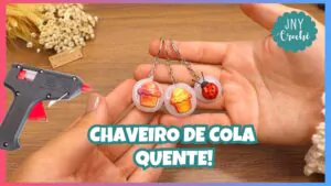 chaveiro de cola quente, como fazer chaveiro feito de cola quente, chaveiro de cola quente passo a passo, chaveiro de cola, cola quente diy,