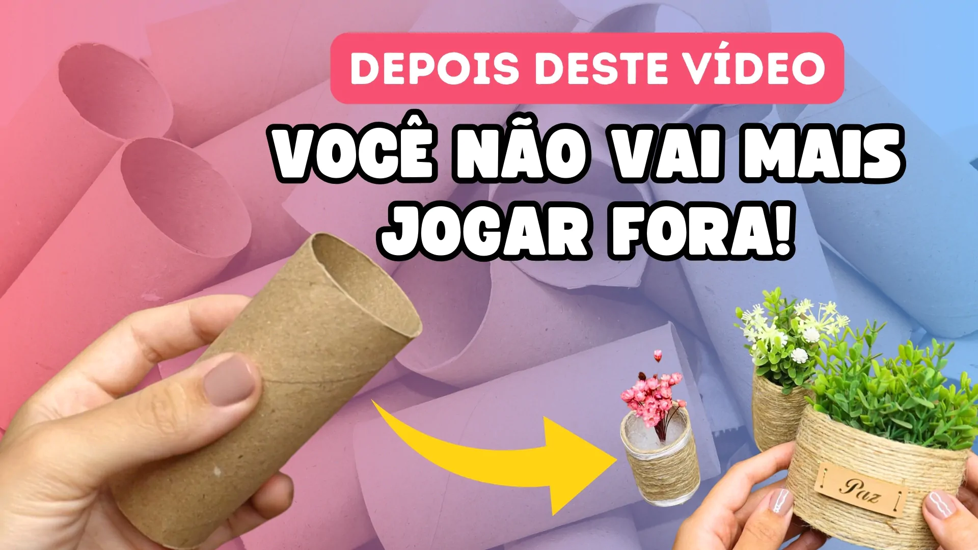 NÃO jogue FORA o ROLO de PAPEL HIGIÊNICO vazio | Veja essa IDEIA INCRÍVEL para DECORAÇÃO | DIY