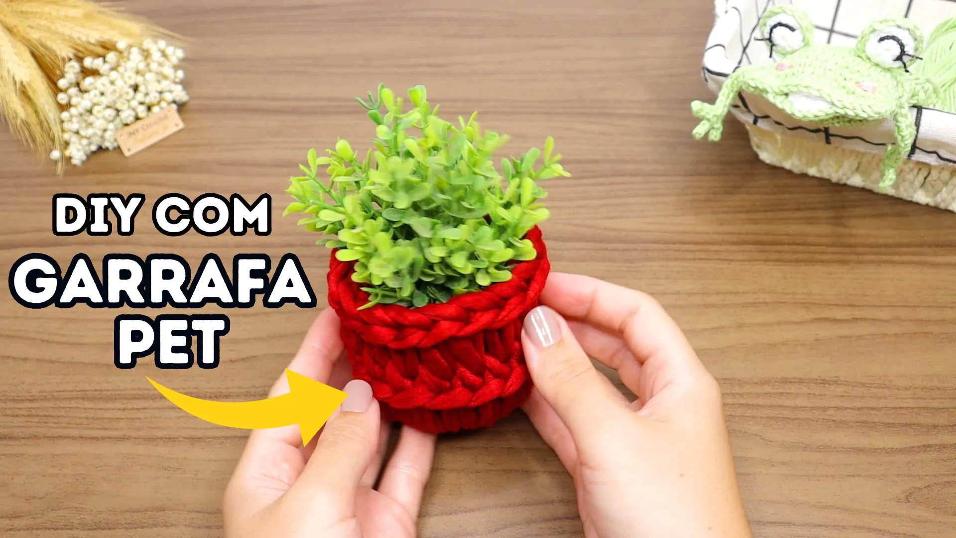 DIY CROCHÊ com GARRAFA PET fácil para VENDER | Ideia de RECICLAGEM com GARRAFA PET e FIO DE MALHA | Cesto