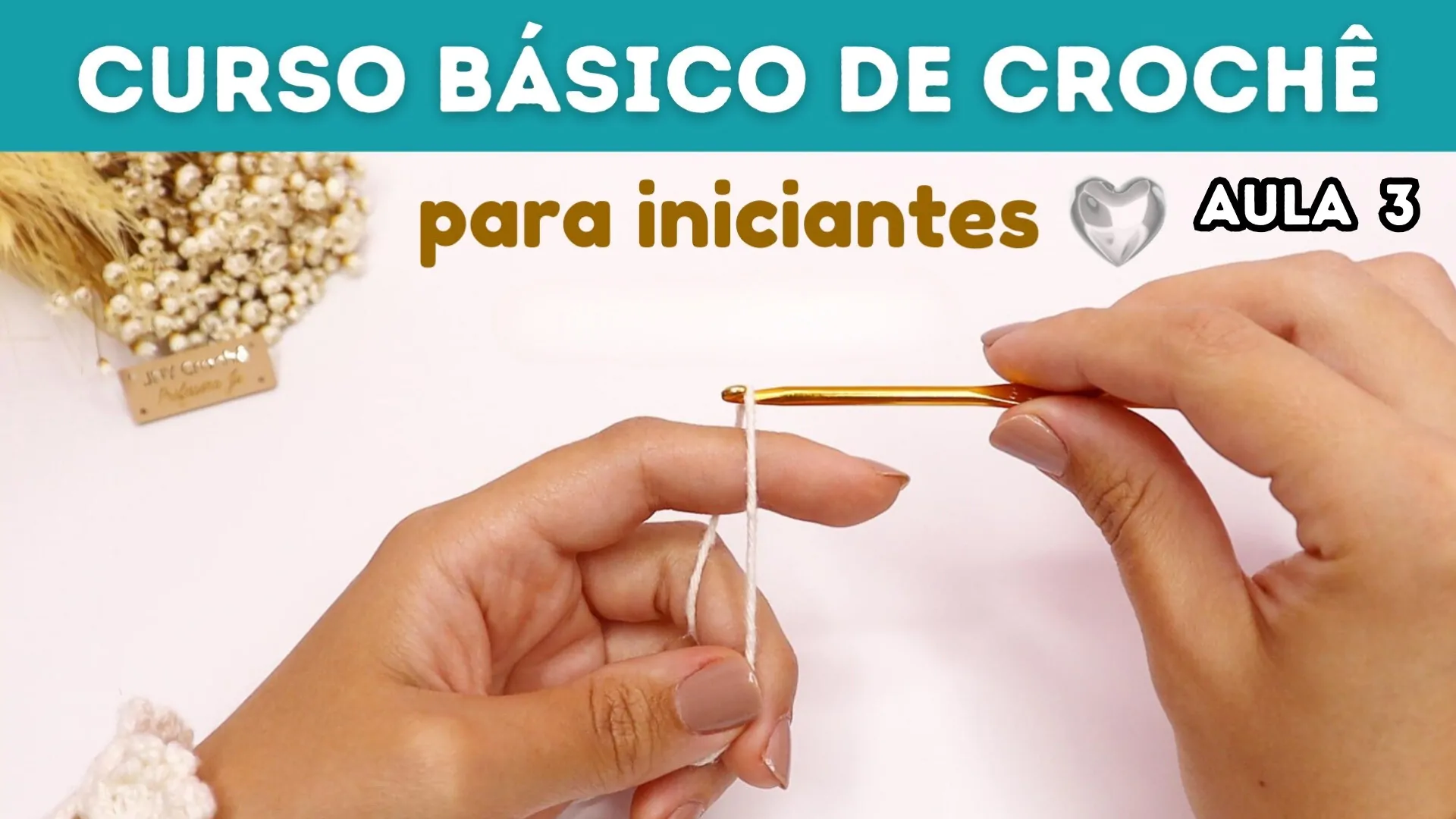 3: PONTO BAIXO EM CROCHÊ PASSO A PASSO | CURSO DE CROCHÊ PARA INICIANTES | AULA 3 | CROCHÊ DO ZERO