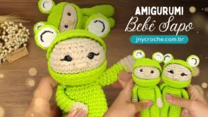 Amigurumi de crochê Bebê Sapo | CLUB