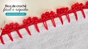 Bico de crochê Mini Flores - Bico rápido, fácil e bem delicado