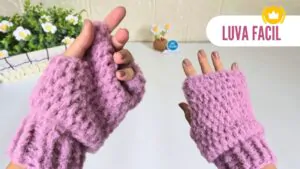Luva de crochê fácil e rápida