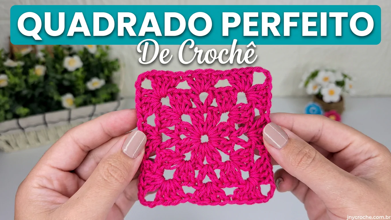 Quadrado de crochê simples e fácil Square de crochê diferente